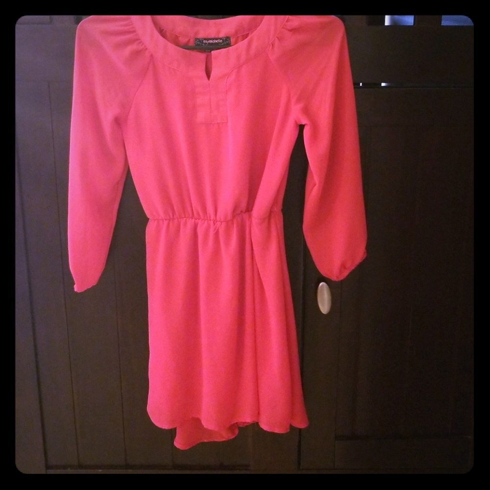 Coral girls dress